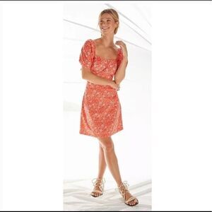 Anthropologie I Forever That Girl Floral Puff-Sleeved Mini Dress